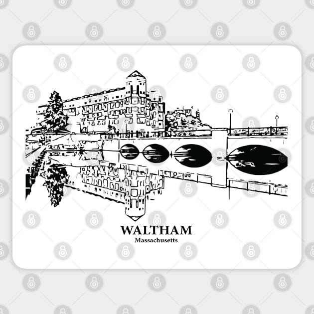 Waltham - Massachusetts Sticker by Lakeric